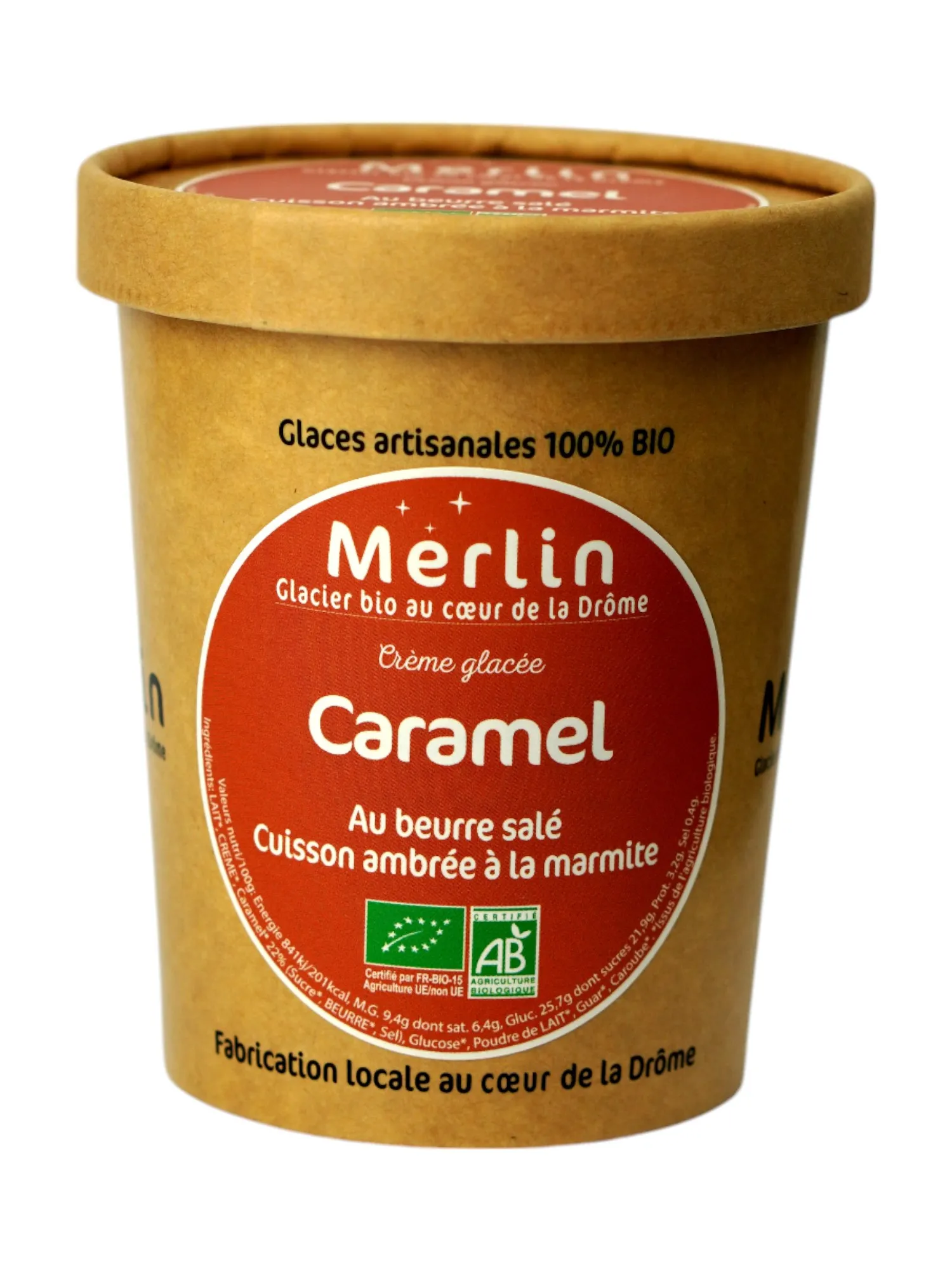 Glace parfum Caramel